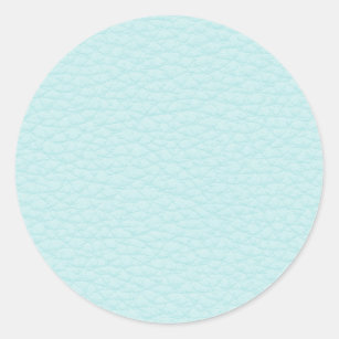 Picture of Light Turquoise Leather. Classic Round Sticker