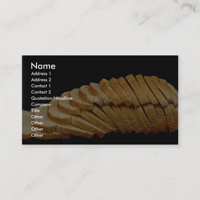 Picture of Loaf of bread Business Card (Front)