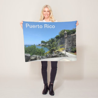 Picture of Old San Juan in Puerto Rico Fleece Blanket