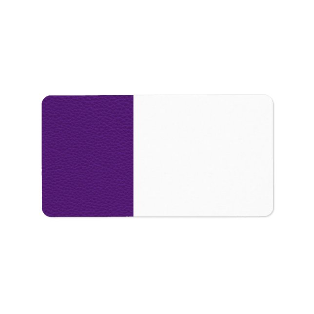 Picture of Purple Leather. Label (Front)