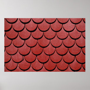 Picture of Red roof, Switzerland Poster