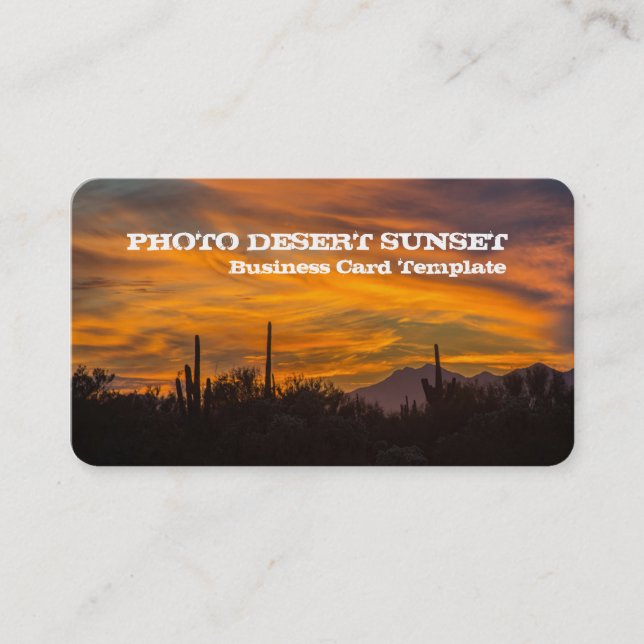 Picture of Sunset Desert Business Card (Front)
