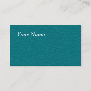 Picture of Teal Leather. Business Card