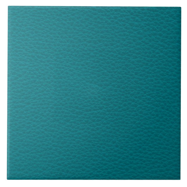 Picture of Teal Leather. Tile (Front)