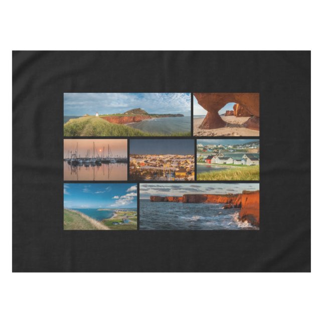 Picture of the landscape of the Magdalen Islands Tablecloth (Front (Horizontal))