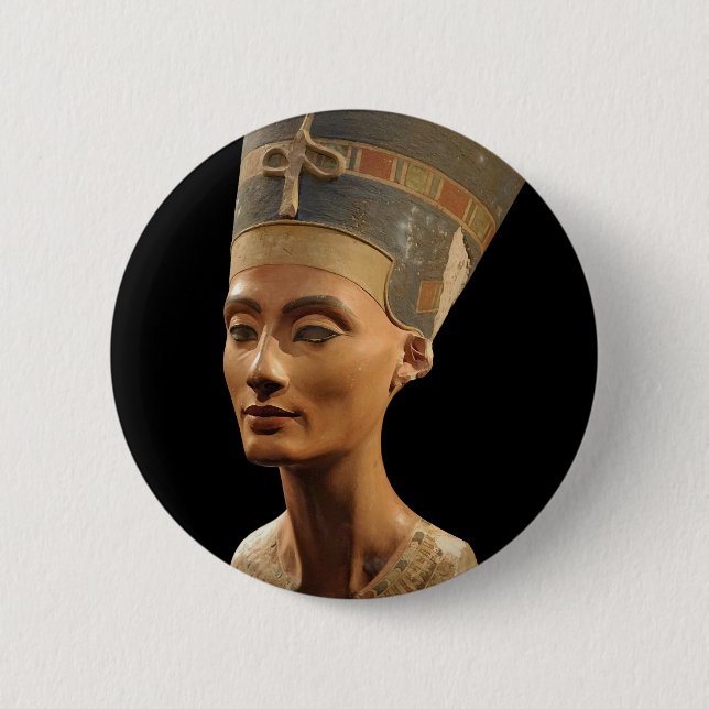 Picture of the Nefertiti Bust in Neues Museum 6 Cm Round Badge (Front)