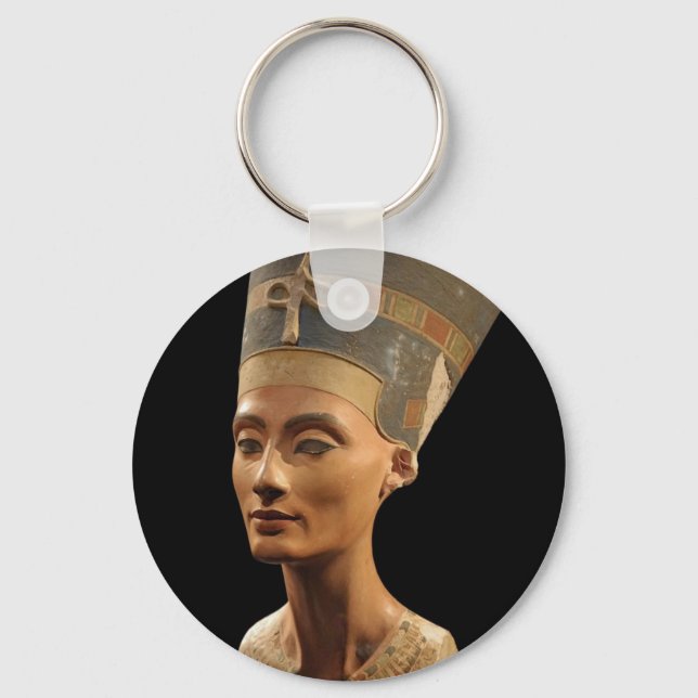Picture of the Nefertiti Bust in Neues Museum Key Ring (Front)