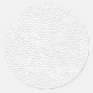 Picture of White Leather. Classic Round Sticker