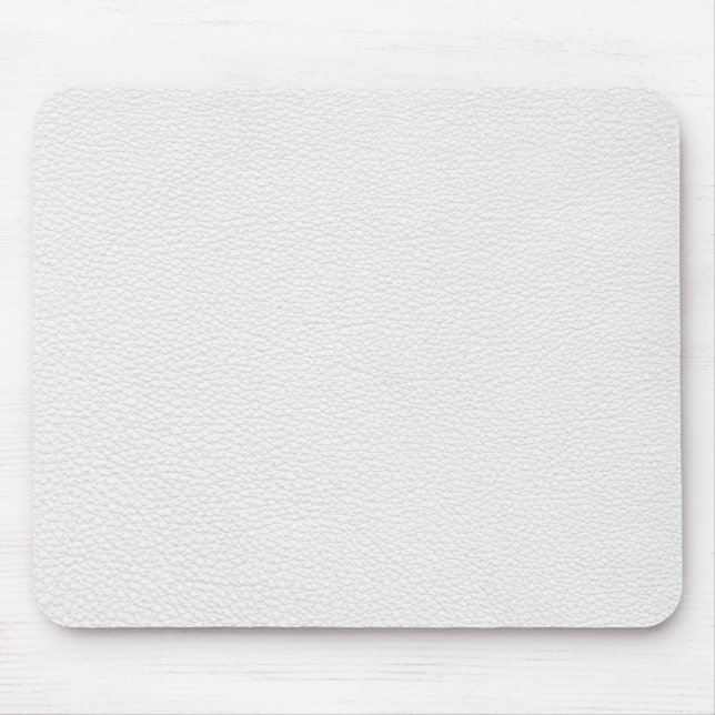 Picture of White Leather. Mouse Mat (Front)
