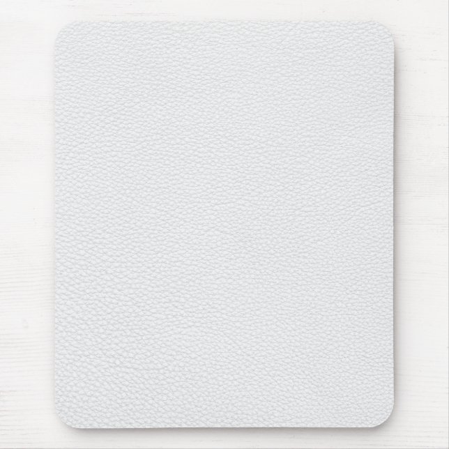 Picture of White Leather. Mouse Mat (Front)