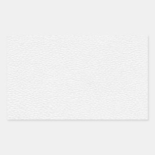 Picture of White Leather. Rectangular Sticker