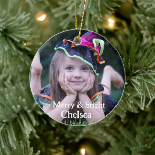 Picture perfect personalized photo ceramic tree decoration
