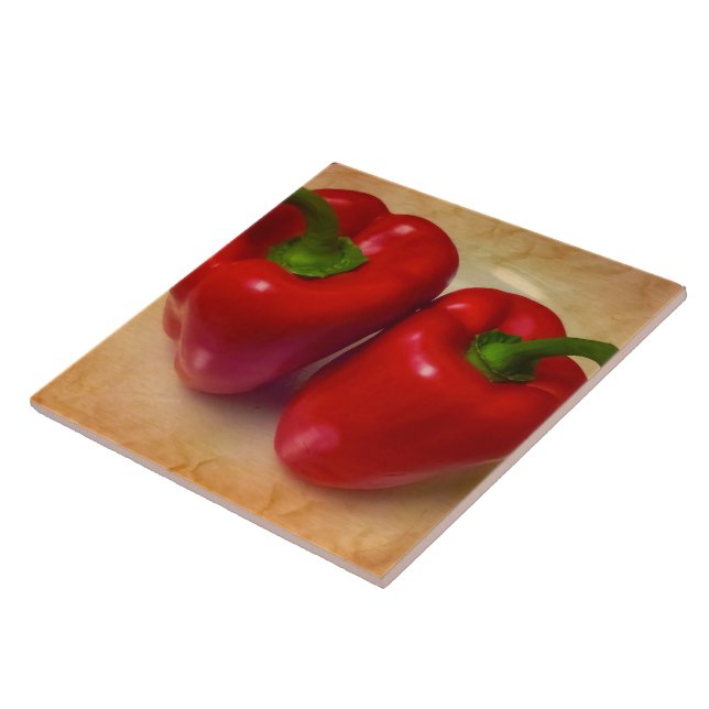 Picture Perfect Red Peppers Tile (Side)