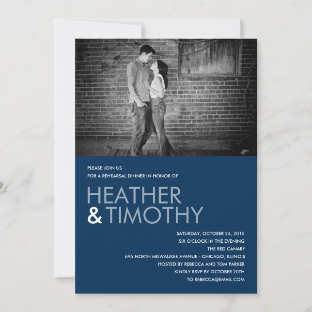 Picture Perfect Rehearsal Dinner/Shower Invitation (Front)