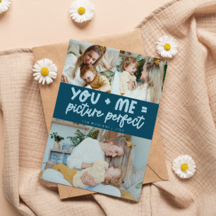 Picture Perfect Teal Photo Valentines Day Holiday Card