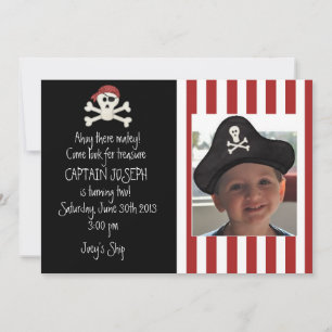 Picture Pirate Birthday Invitation