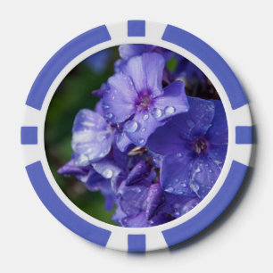 picture purple flower poker chips