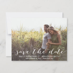 Picture Save the Date Cards Landscape, Rustic