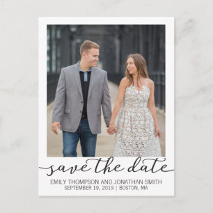 Picture Save The Date Postcard, Photo with Border Postcard