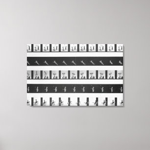 Picture strips for a praxinoscope canvas print