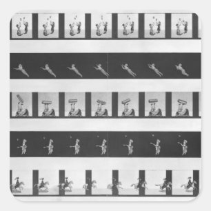 Picture strips for a praxinoscope square sticker