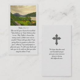 Picture Sympathy Memorial Prayer Card