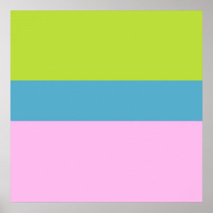 picture three colours art poster
