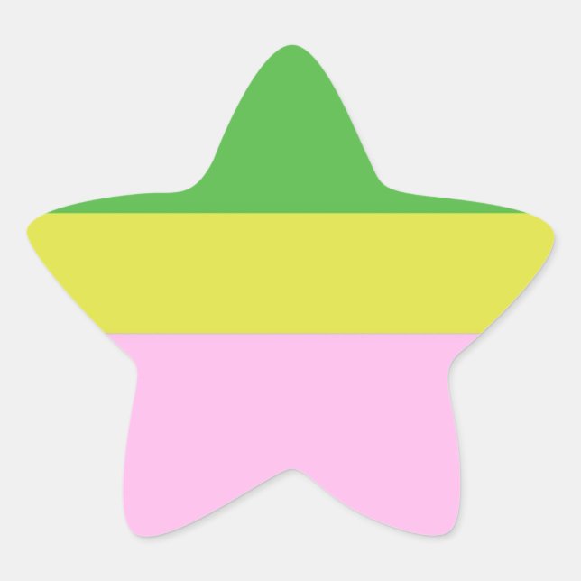 picture three colours art star sticker (Front)