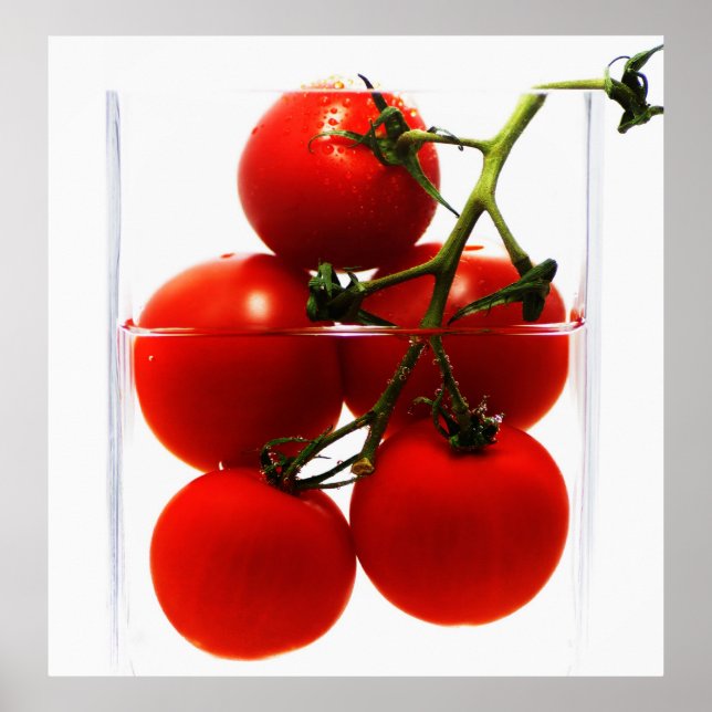 Picture tomatoes in glass Abstract still life Poster (Front)