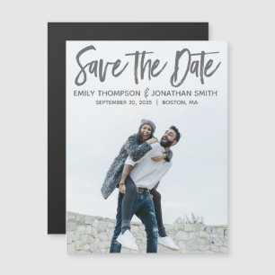 Picture Wedding Save The Date Magnets, Portrait Magnetic Invitation