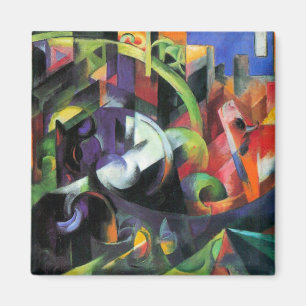 Picture with Cattle by Franz Marc, Vintage Art Magnet