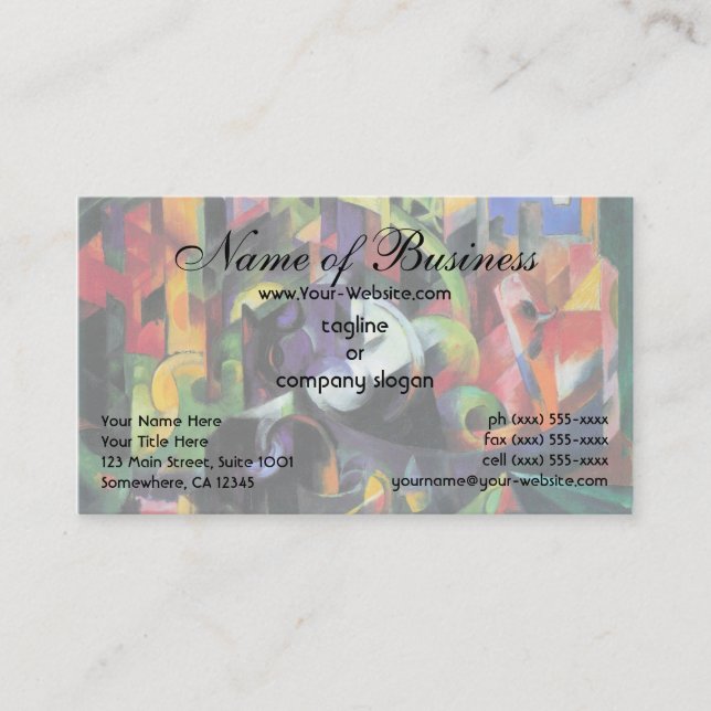 Picture with Cattle Marc; Bild mit Rindern Business Card (Front)