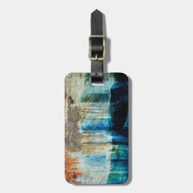 Pictured Rocks National Lakeshore Abstract Luggage Tag (Front Vertical)
