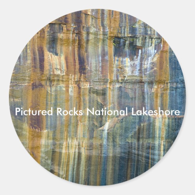 Pictured Rocks National Lakeshore Classic Round Sticker (Front)