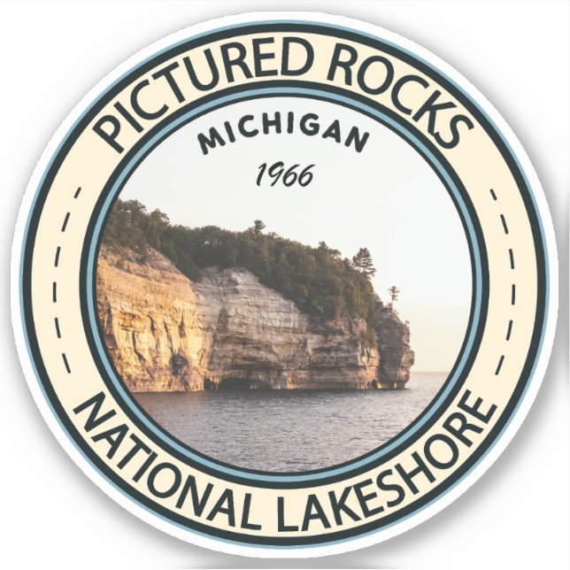 Pictured Rocks National Lakeshore Michigan Badge (Front)