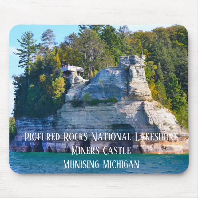 Pictured Rocks National Lakeshore Miners Castle Mouse Mat (Front)