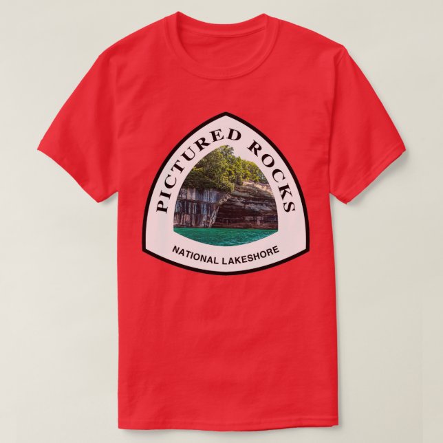 Pictured Rocks National Lakeshore trail marker T-Shirt (Design Front)