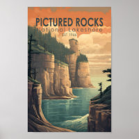 Pictured Rocks National Lakeshore Travel Vintage
