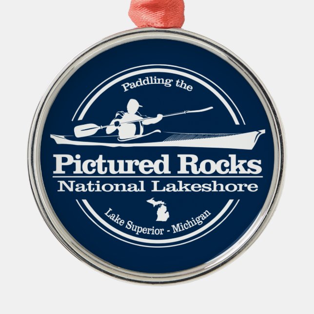 Pictured Rocks NLS (SK) Metal Tree Decoration (Front)