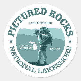 Pictured Rocks NP Classic Round Sticker