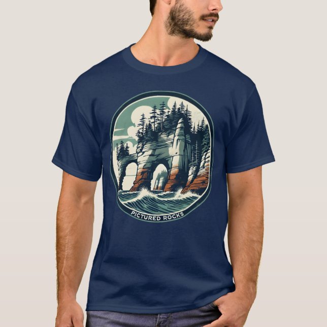 Pictured Rocks retro T-Shirt (Front)