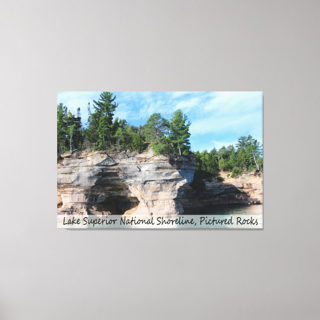 Pictured Rocks/Wrapped Canvas Print (Front)
