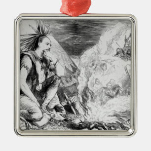 Pictures in the Fire' Metal Tree Decoration