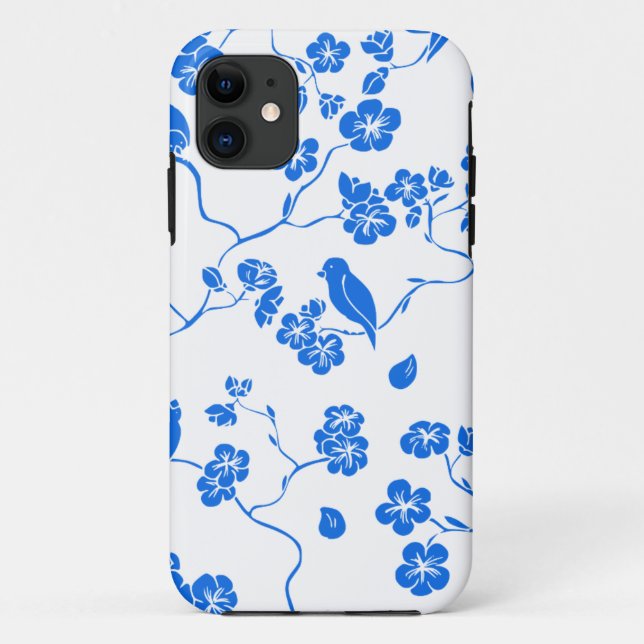 Pictures of birds, seamless pattern, flowers Case-Mate iPhone case (Back)