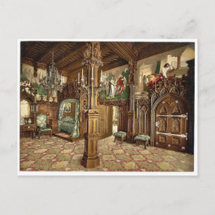 Pictures of Tristan story, bedroom, Neuschwanstein Postcard