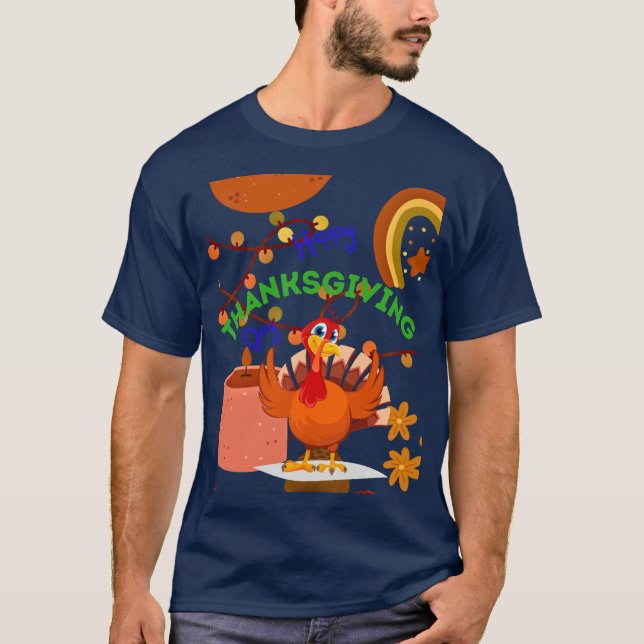 pictures that say happy thanksgiving T-Shirt (Front)