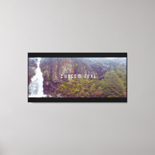 PICTURESQUE ALPINE WATERFALL SCENIC PHOTO KIWI NZ  CANVAS PRINT