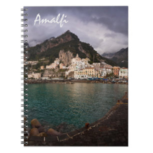 Picturesque Amalfi Coast, Italy Seaside Town Notebook