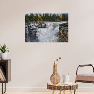 Picturesque Canadian Waterfall, Athabasca Falls Poster