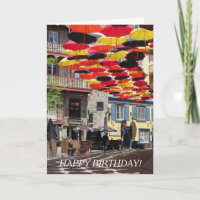 Picturesque Colourful Umbrellas and Unique Message